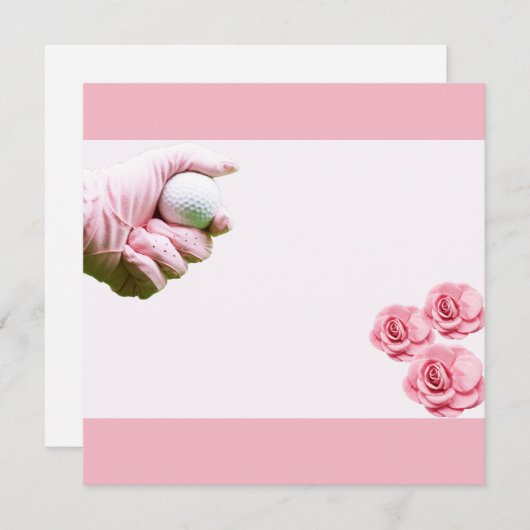 Golf Lady golfer houdt bal vast (Voorkant / Achterkant)