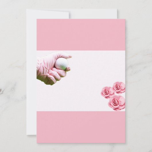 Golf Lady golfer's hand in roze houdt een bal vast Kaart (Voorkant)