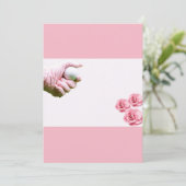 Golf Lady golfer's hand in roze houdt een bal vast Kaart (Staand voorkant)