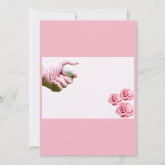 Golf Lady golfer's hand in roze houdt een bal vast Kaart (Achterkant)