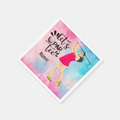 Golf Lady goufer roze thema Laat T-shirt Servet (Hoek)