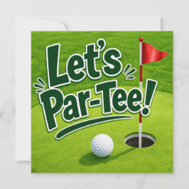 Golf Laten we een Par-Tee-feestje houden op de Put Kaart