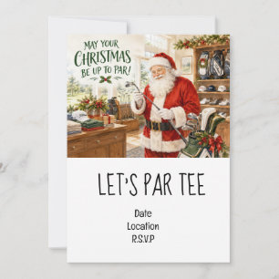 Golf Laten we een Par tee kerstfeest voor Golfer h Kaart