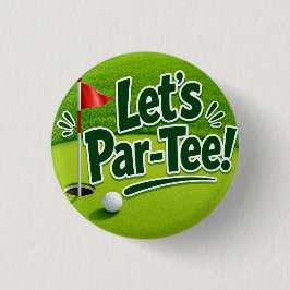 Golf Laten we een Par tee maken met golfvlag op gr Ronde Button 3,2 Cm