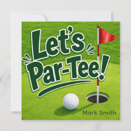Golf Laten we een Par-Tee Putting Green Feestje ho Kaart