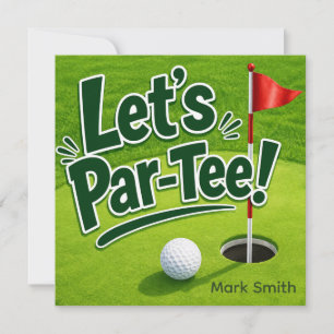 Golf Laten we een Par-Tee Putting Green Feestje ho Kaart
