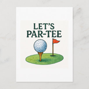 Golf Laten we een tee-tijd reserveren voor de golf Briefkaart