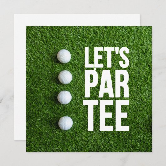 Golf Laten we naar de Tee gaan Feestdagenkaart (Voorkant / Achterkant)