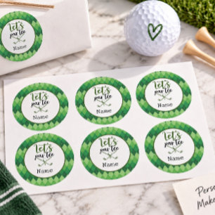 Golf  Laten we Par Tee doen voor Golfer Feestje   Ronde Sticker