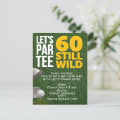 Golf Laten we Par tee-feest 60ste verjaardag Golfe Briefkaart (Staand voorkant)