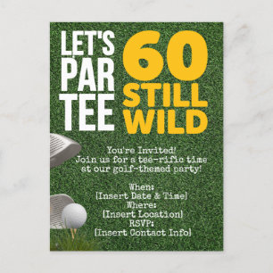 Golf Laten we Par tee feestje 60e verjaardag Golfe Briefkaart