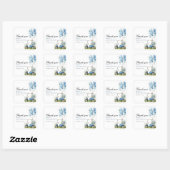 Golf Laten we Par-tee Jongen Baby Borrel Vierkante Sticker (Vel)