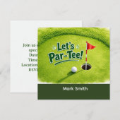 Golf Laten we Par-Tee Putting Green Feestje Kaart (Voorkant / Achterkant)