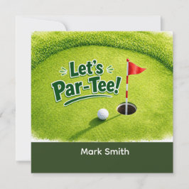 Golf Laten we Par-Tee Putting Green Feestje Kaart