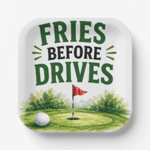Golf Laten we Par Tee thema gebakken voor drives Papieren Bordje