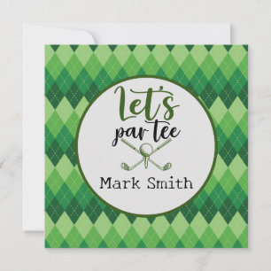 Golf Laten we Par Tee voor Golfer Feest Kaart