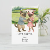 Golf Laten we Par tee voor kattenliefhebbers Kaart (Staand voorkant)