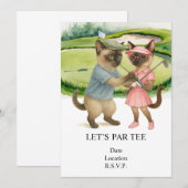 Golf Laten we Par tee voor kattenliefhebbers Kaart (Voorkant / Achterkant)