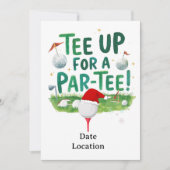 Golf Laten we Par tee voor Kerstmis  Kaart (Voorkant)