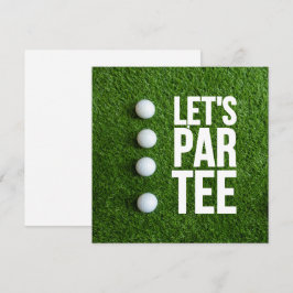 Golf Laten we Par Tee zeggen Feestdagenkaart