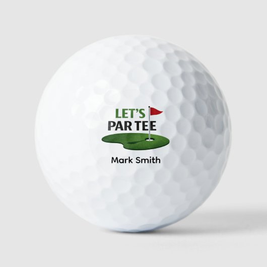 Golf Laten we Par Tee zeggen Golfballen (Voorkant)