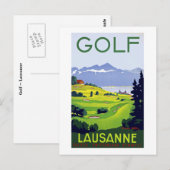 Golf ~ Lausanne Briefkaart (Voorkant / Achterkant)