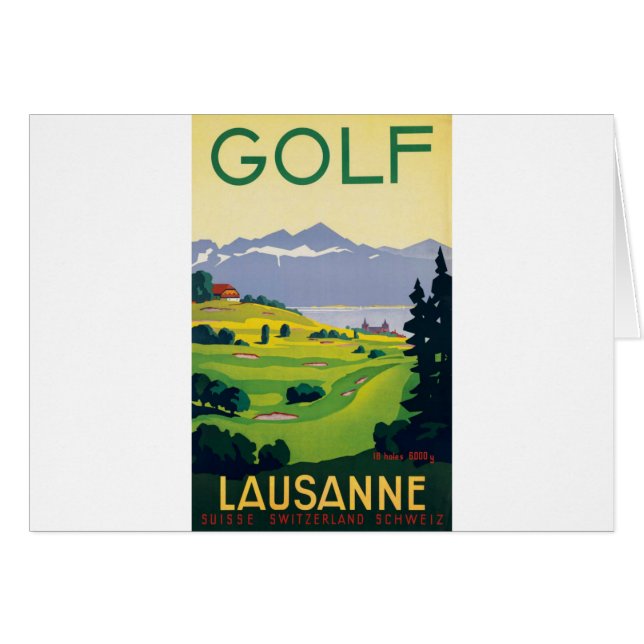  Golf Lausanne City-meer Zwitserland (Voorkant Horizontaal)