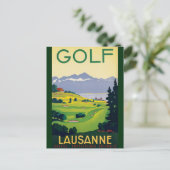  Golf Lausanne City-meer Zwitserland Briefkaart (Staand voorkant)