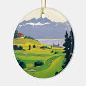  Golf Lausanne City-meer Zwitserland Keramisch Ornament (Links)