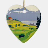  Golf Lausanne City-meer Zwitserland Keramisch Ornament (Rechts)