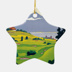  Golf Lausanne City-meer Zwitserland Keramisch Ornament