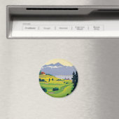  Golf Lausanne City-meer Zwitserland Magneet (Insitu (Vaatwasser))