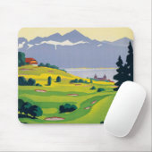  Golf Lausanne City-meer Zwitserland Muismat (Met muis)