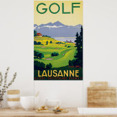  Golf Lausanne City-meer Zwitserland Poster (Keuken)