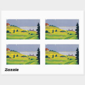  Golf Lausanne City-meer Zwitserland Rechthoekige Sticker (Vel)
