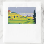  Golf Lausanne City-meer Zwitserland Rechthoekige Sticker (Tas)