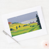  Golf Lausanne City-meer Zwitserland Rechthoekige Sticker (Envelop)