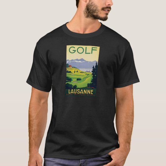  Golf Lausanne City-meer Zwitserland T-shirt (Voorkant)