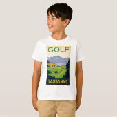 Golf Lausanne City-meer Zwitserland T-shirt (Voorkant volledig)