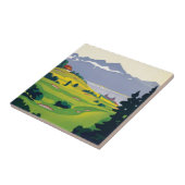  Golf Lausanne City-meer Zwitserland Tegeltje (Zijkant)