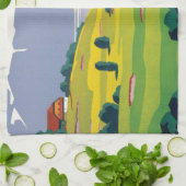  Golf Lausanne City-meer Zwitserland Theedoek (Gevouwen)