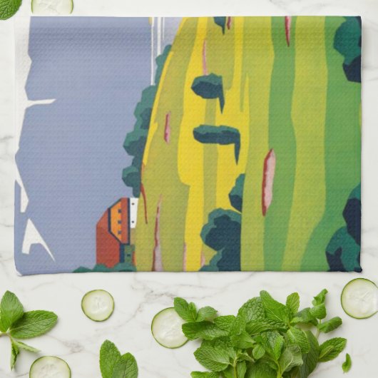  Golf Lausanne City-meer Zwitserland Theedoek (Gevouwen)