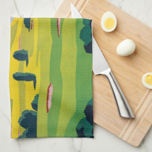  Golf Lausanne City-meer Zwitserland Theedoek (Quarter Fold)