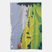  Golf Lausanne City-meer Zwitserland Theedoek (Verticaal)