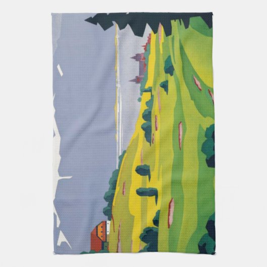  Golf Lausanne City-meer Zwitserland Theedoek (Verticaal)