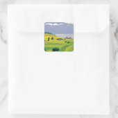  Golf Lausanne City-meer Zwitserland Vierkante Sticker (Tas)