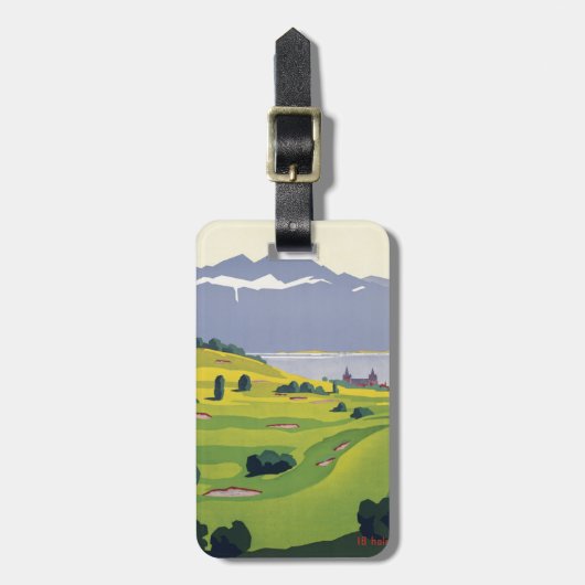 Golf Lausanne Zwitserland Bagagelabel (Voorkant verticaal)