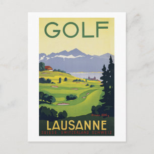 Golf Lausanne Zwitserland Briefkaart