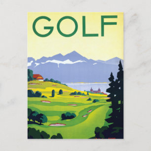 Golf Lausanne Zwitserland Reis Briefkaart