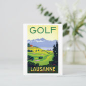  Golf Lausanne Zwitserland Reis Briefkaart (Staand voorkant)